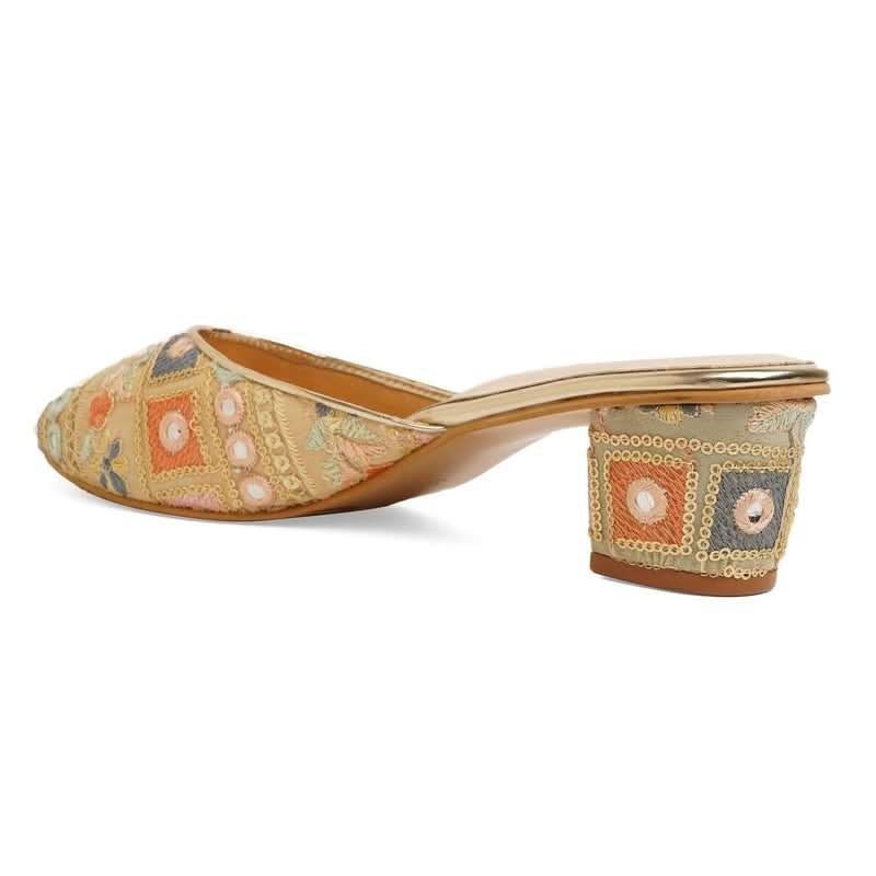 Fusion - Beige Block Heels