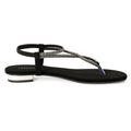 Elara - Black Thong Sandals