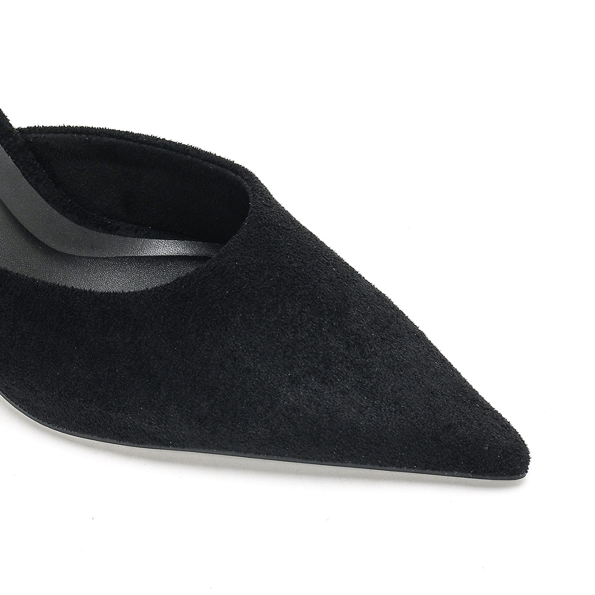 Luna - Black Velvet Mules