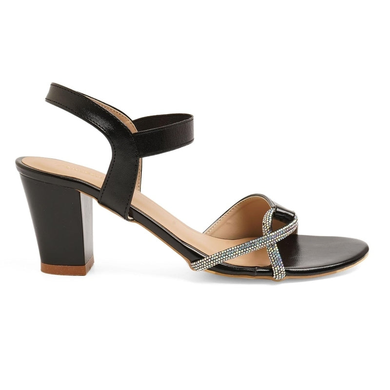 Dahlia - Black Block Heels