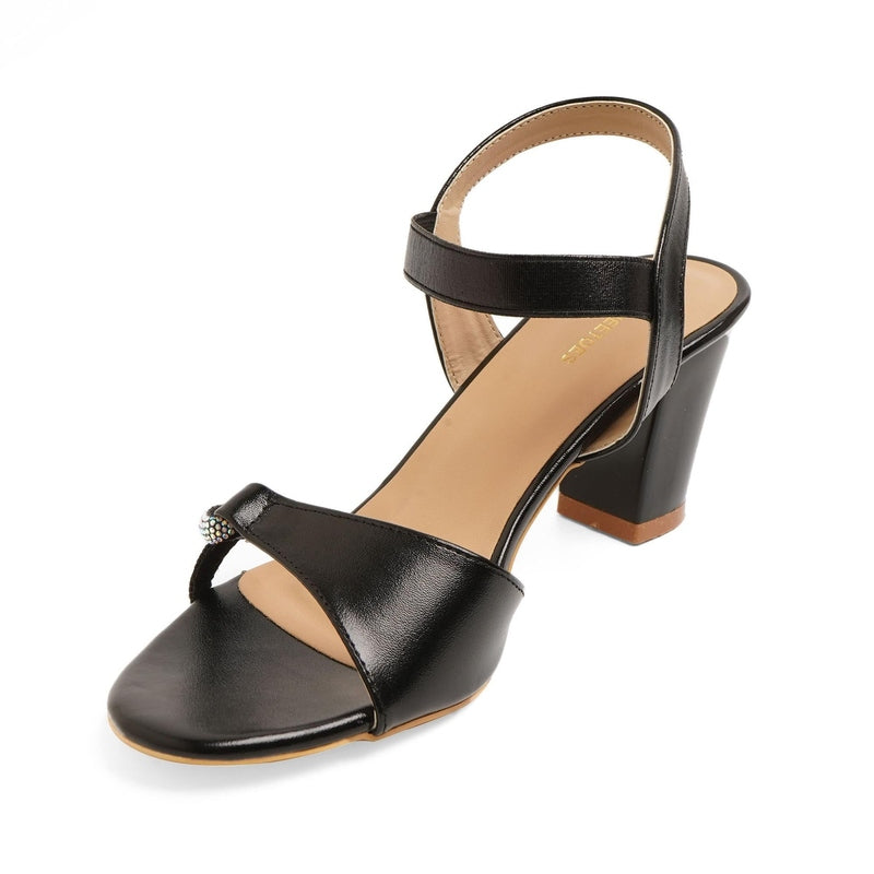 Dahlia - Black Block Heels