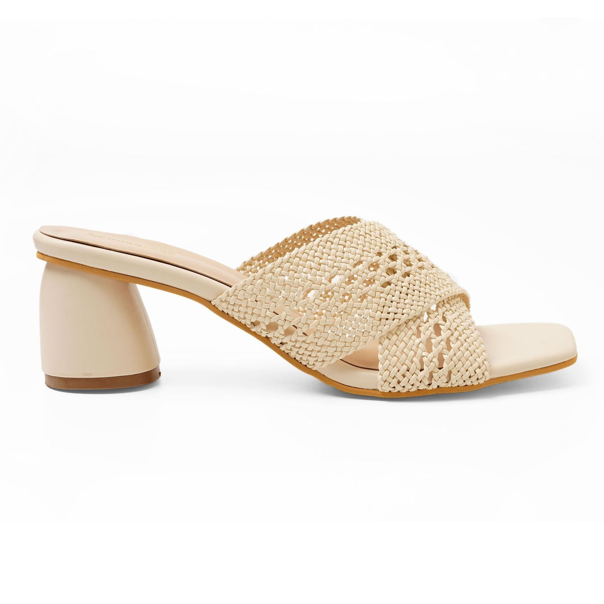 Willow - Beige Block Heels