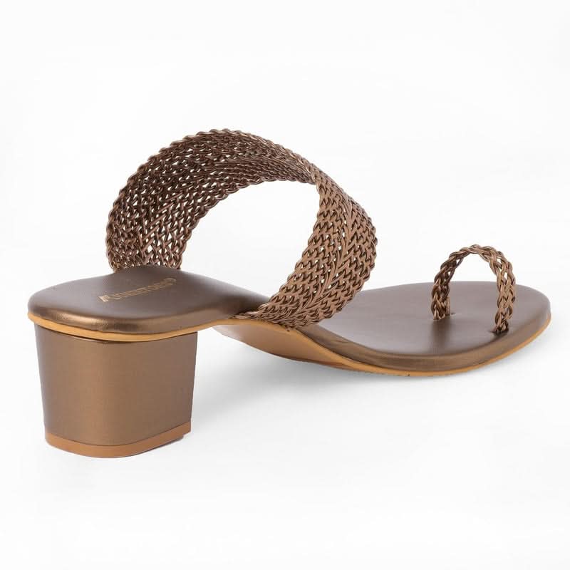 Kaavira - Bronze Block Heels