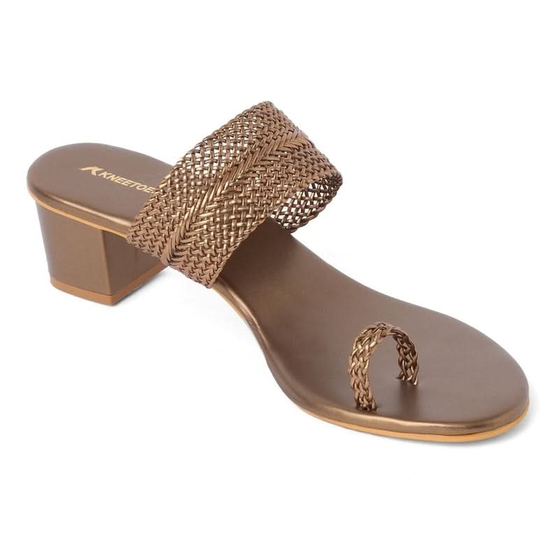 Kaavira - Bronze Block Heels