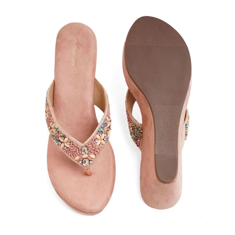 Kaia - Pink Wedges