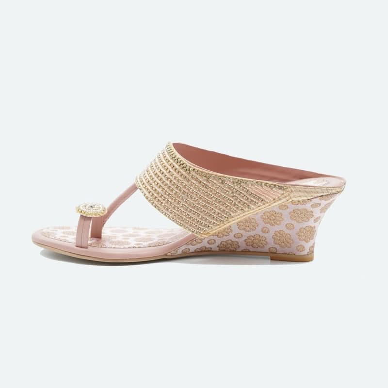 Prisha - Rose-Gold Wedges