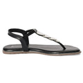 Bella - Black Thong Sandals