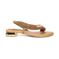 Navisha - Bronze Embellished Sandals