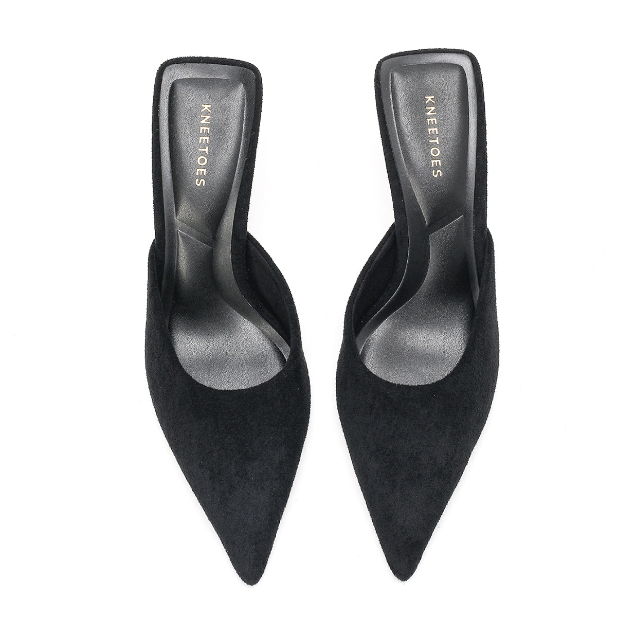 Luna - Black Velvet Mules