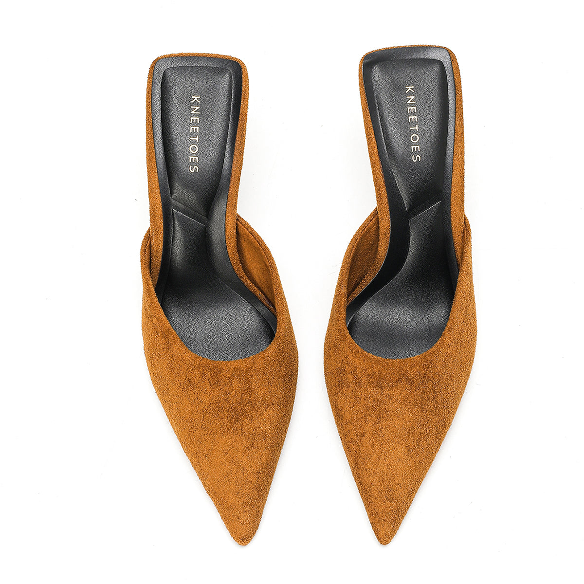 Luna - Tan Velvet Mules