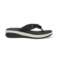 Elara - Black Thong Wedges