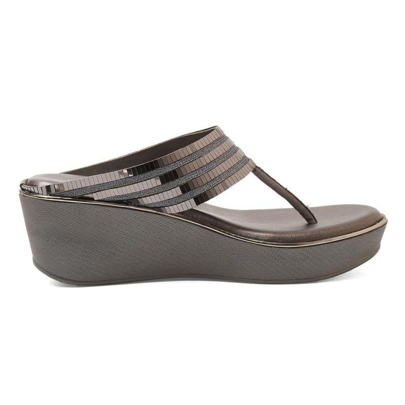 Shynara - Grey Thong Wedges