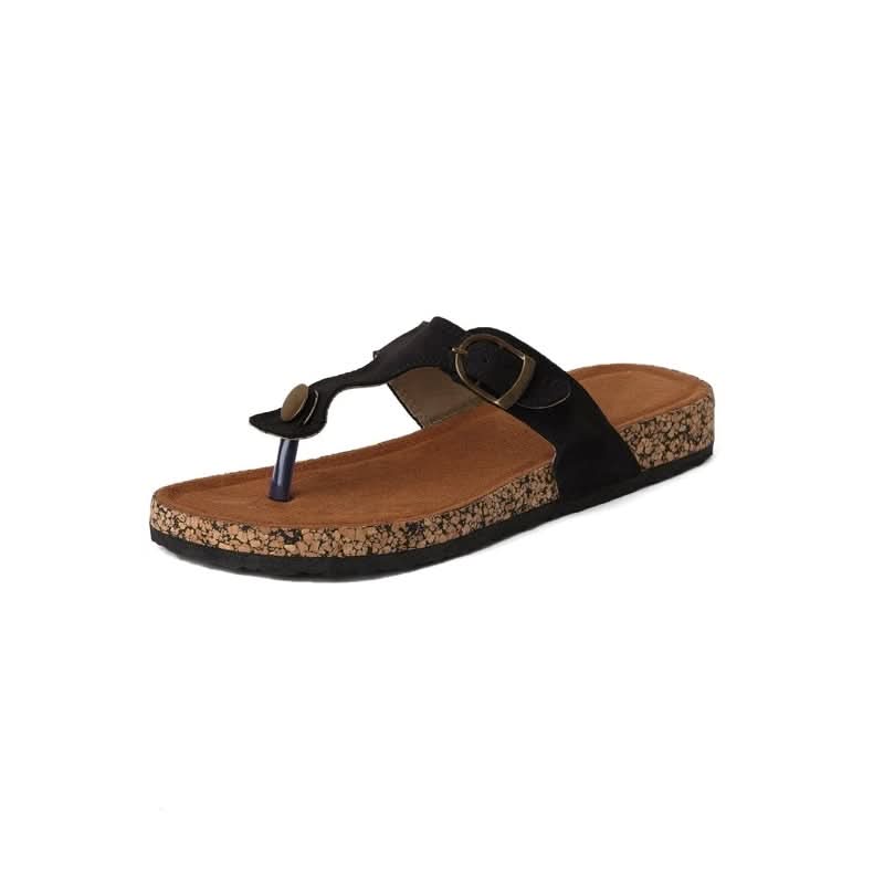 Olivia - Black Cork Sandals
