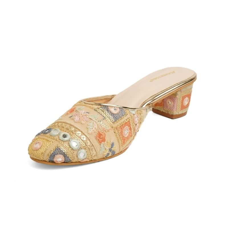 Fusion - Beige Block Heels