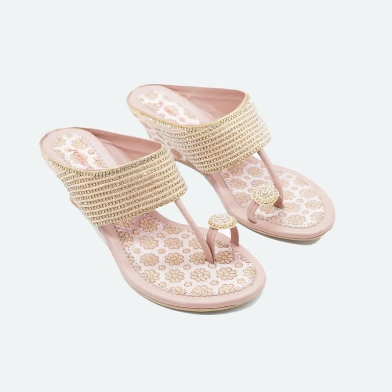 Prisha - Rose-Gold Wedges