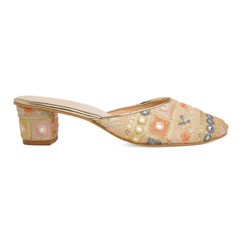 Fusion - Beige Block Heels