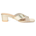 Clara - Gold Block Heels