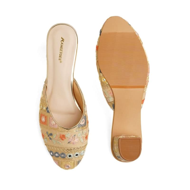 Fusion - Beige Block Heels