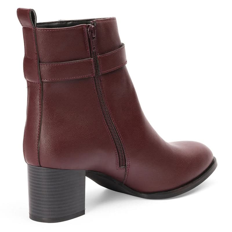 Luna - Maroon Boots